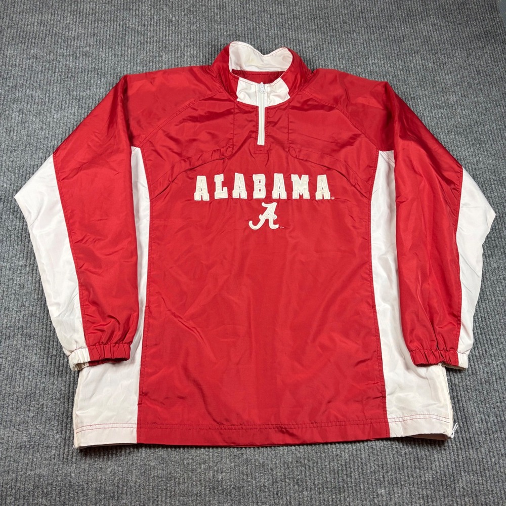 Vintage Cadre Pullover Men's L Alabama Crimson Tide Quarter Zip Windbreaker Red